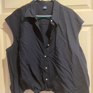 Old Navy Sleeveless Blouse - Navy Blue 3x